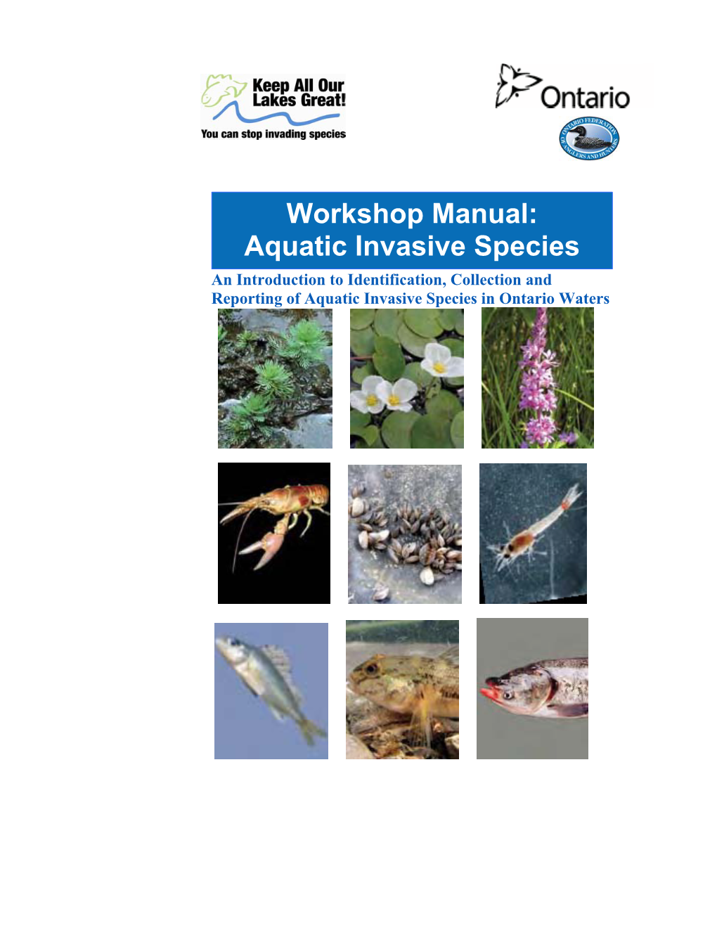 Workshop Manual: Aquatic Invasive Species