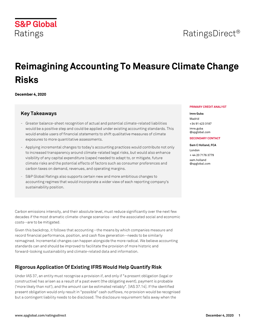 Reimagining Accounting to Measure Climate Change Risks