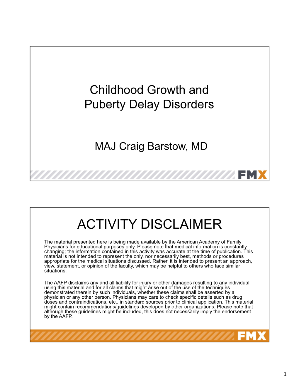 Childhood Growth and Puberty Delay Disorders