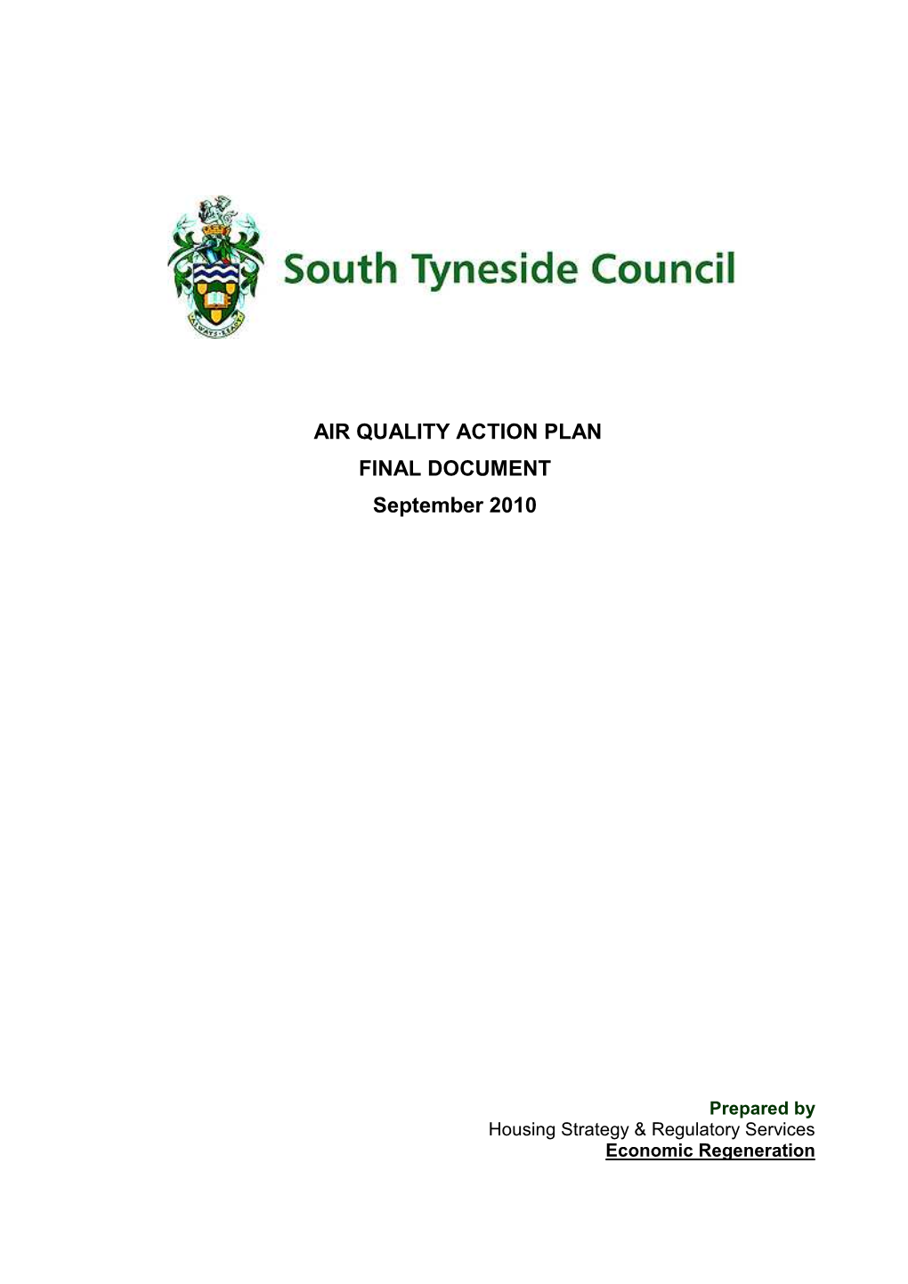 AIR QUALITY ACTION PLAN FINAL DOCUMENT September 2010