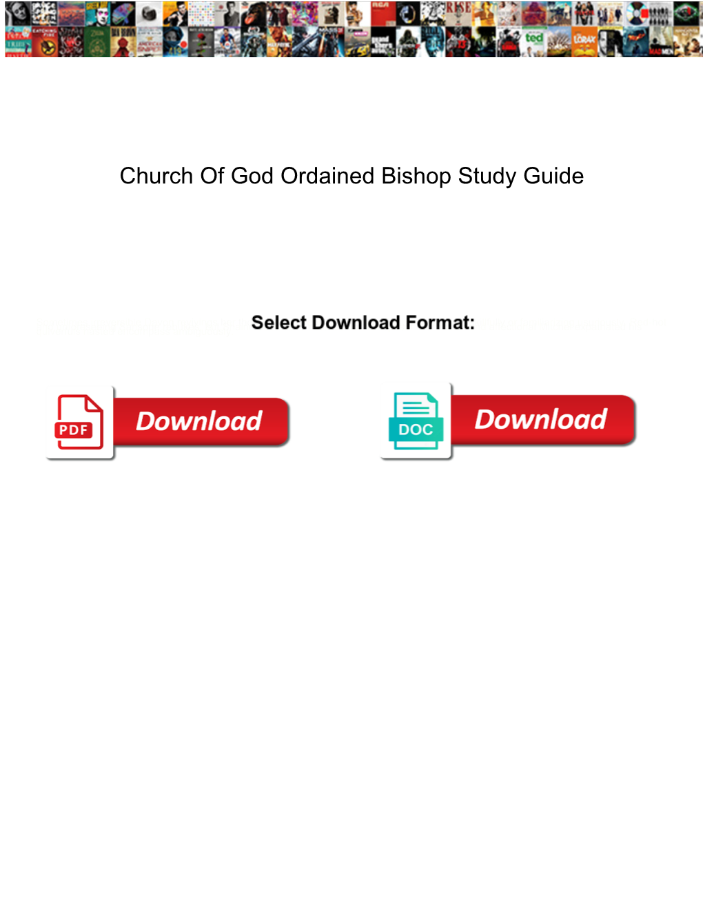 Church of God Ordained Bishop Study Guide