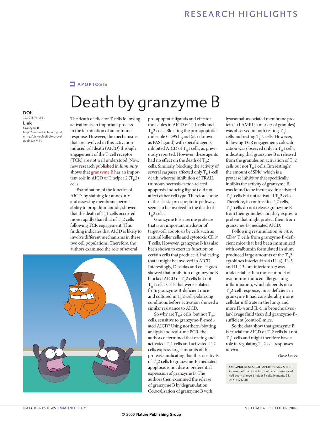 Death by Granzyme B