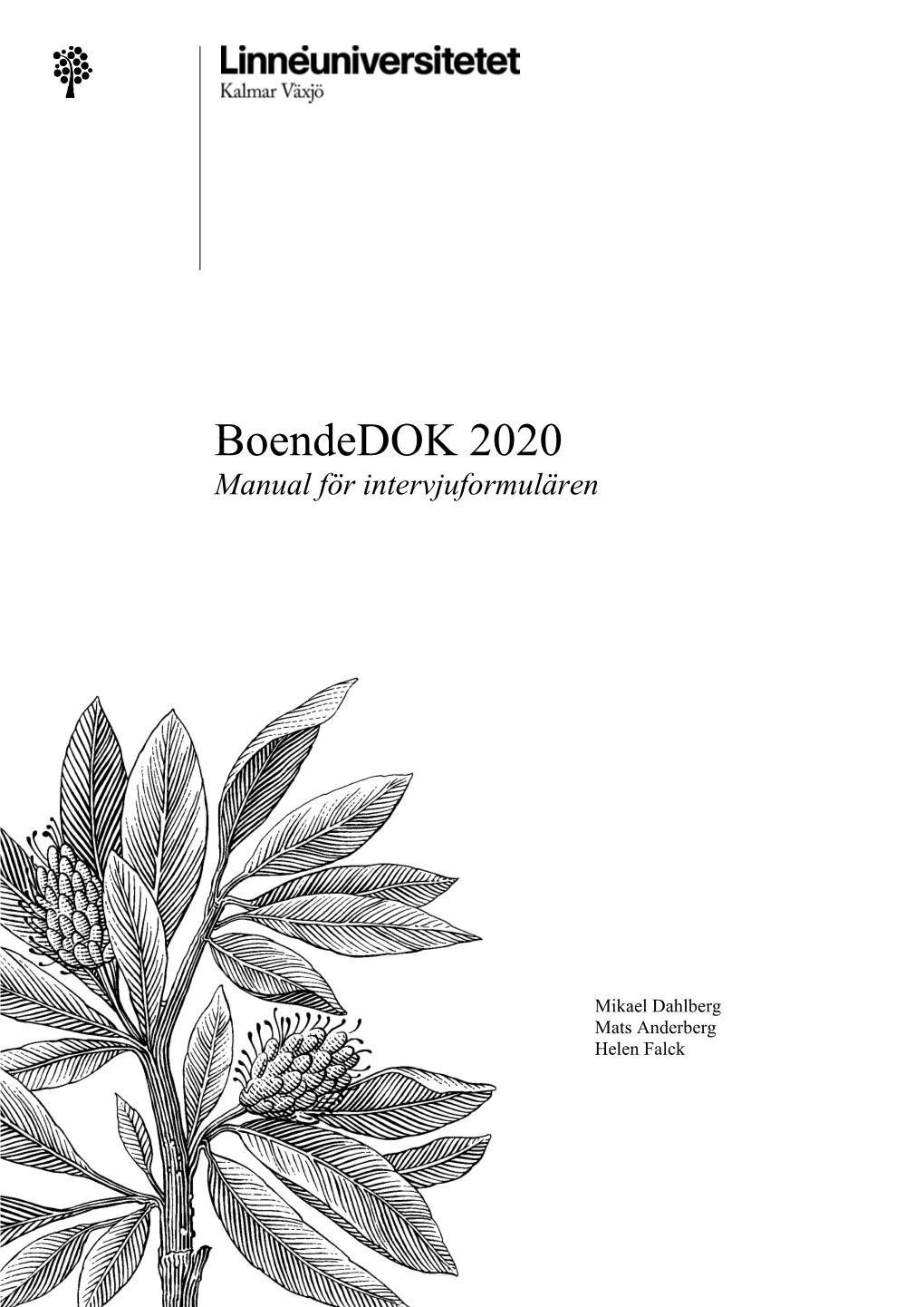 Boendedok 2020 Manual För Intervjuformulären