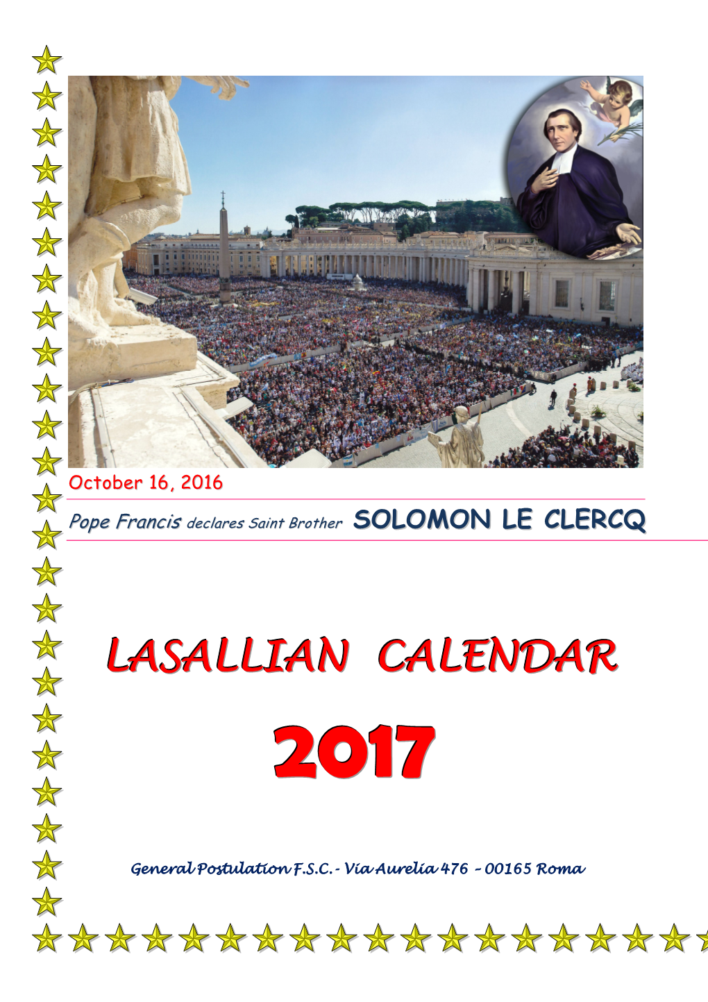 Lasallian Calendar