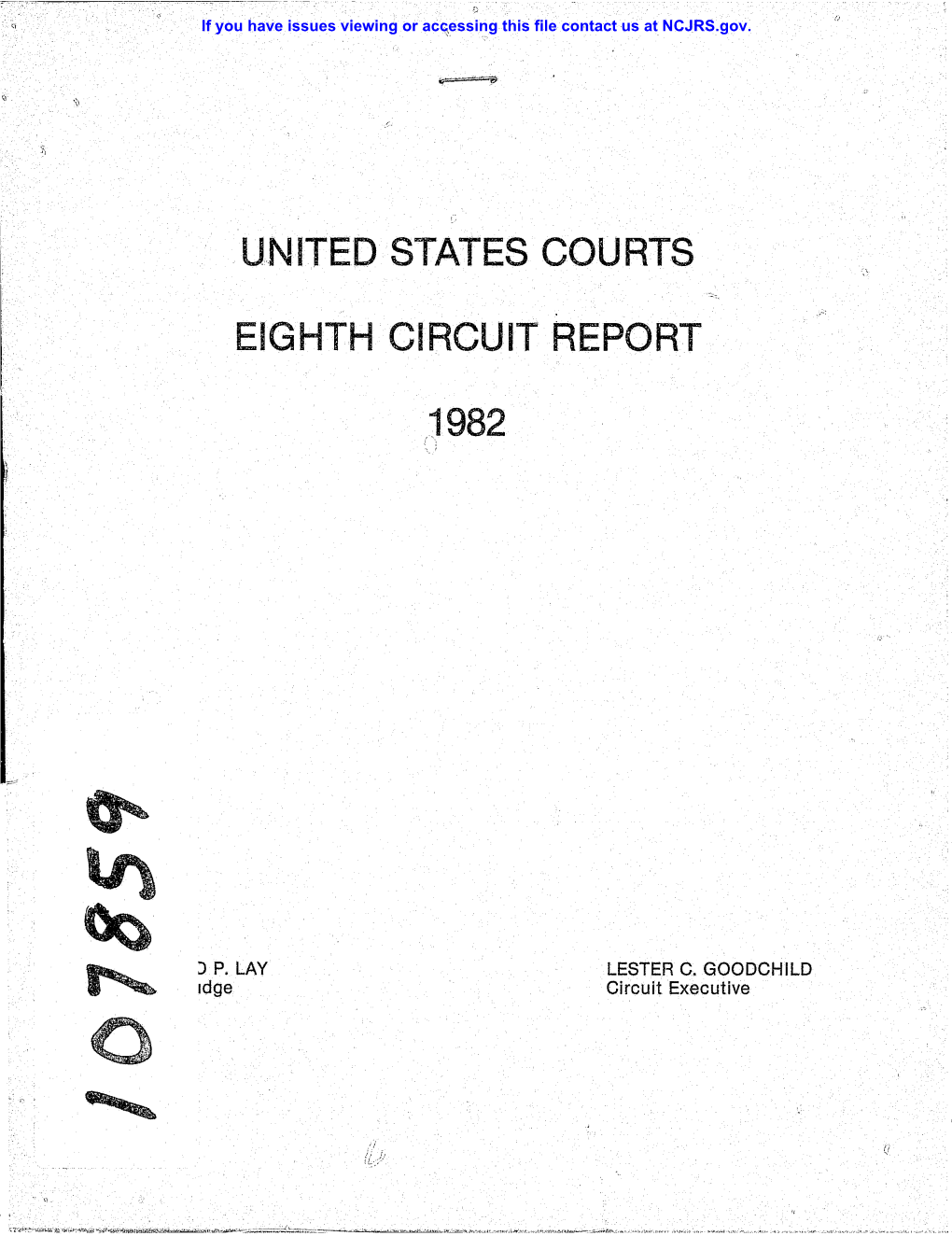 United States Courts Eighth Circuit Report 1982