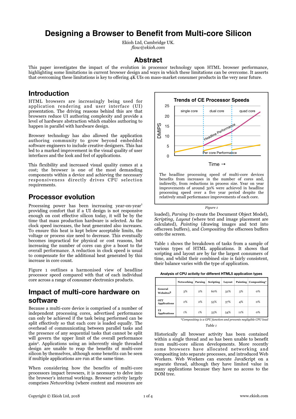 Designing a Browser to Benefit from Multi-Core Silicon