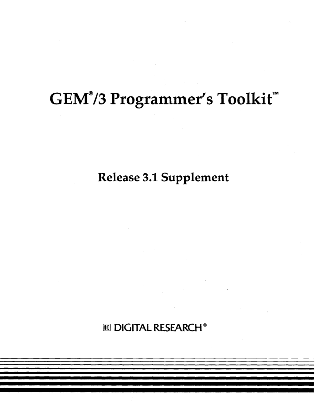 GE~/3 Programmer's Toolkit