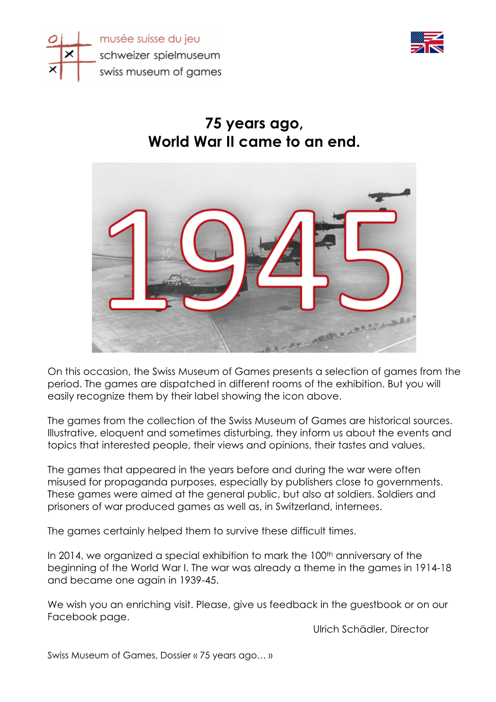 75 Years Ago, World War II Came to an End