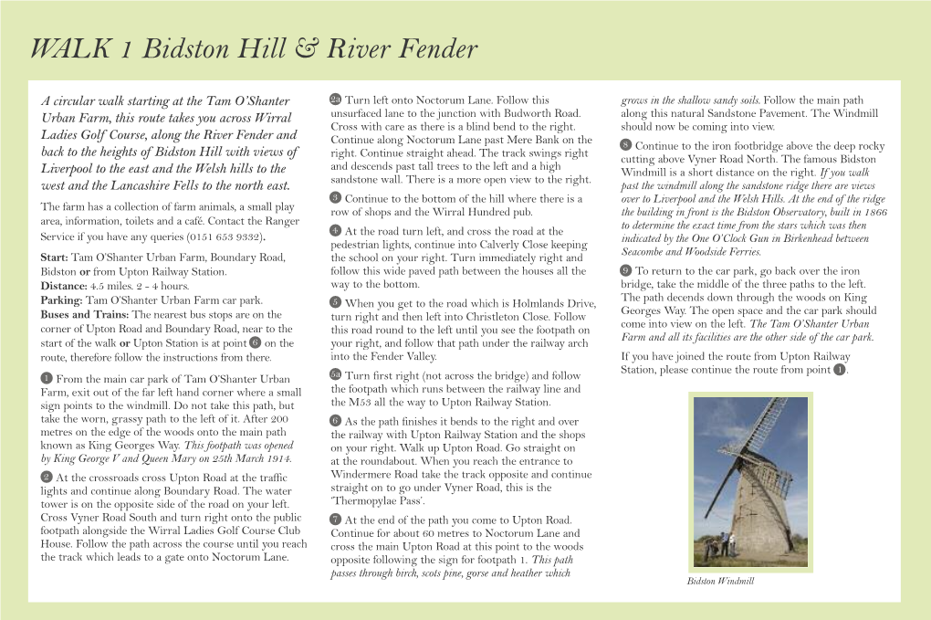 WALK 1 Bidston Hill & River Fender