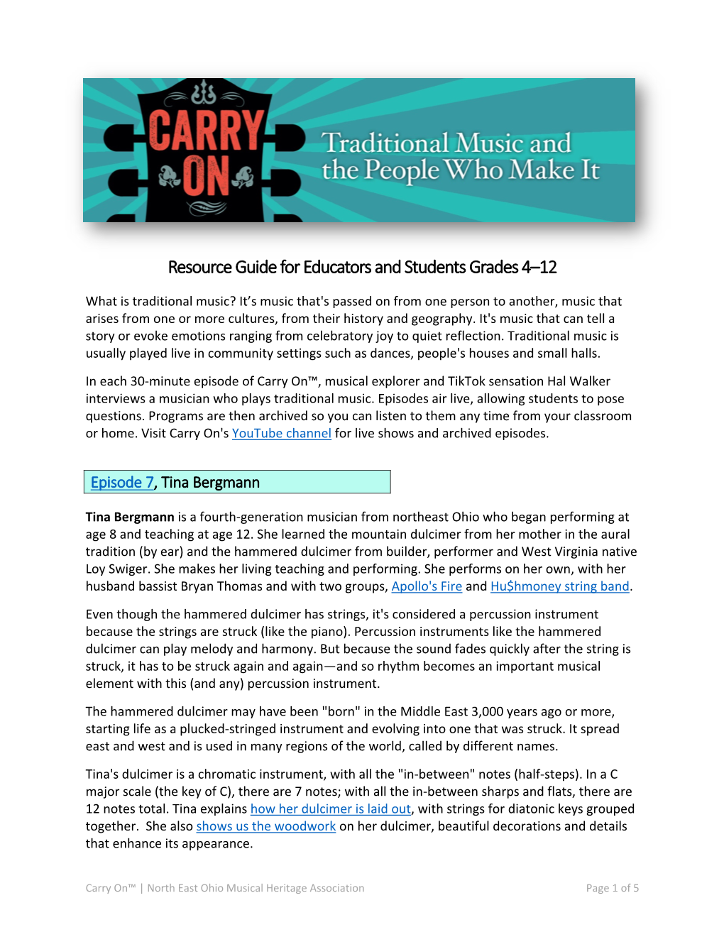 Resource Guide for Educators and Students Grades 4–12