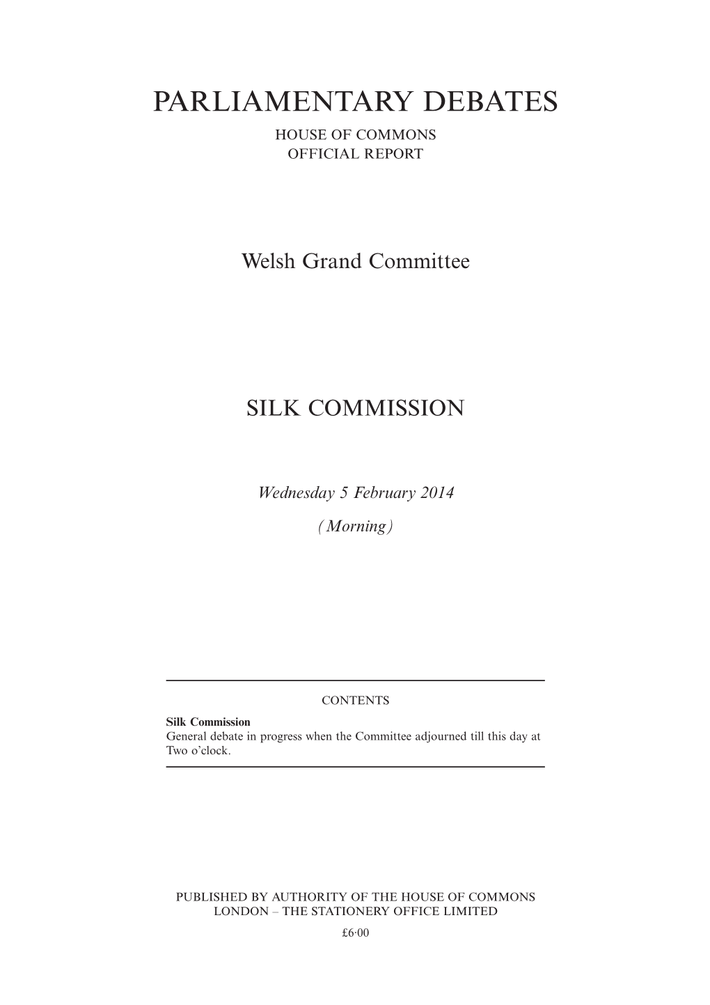 Parliamentary Debates House of Commons Official Report