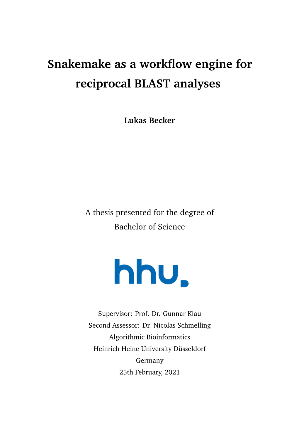 Snakemake As a Workflow Engine for Reciprocal BLAST Analyses