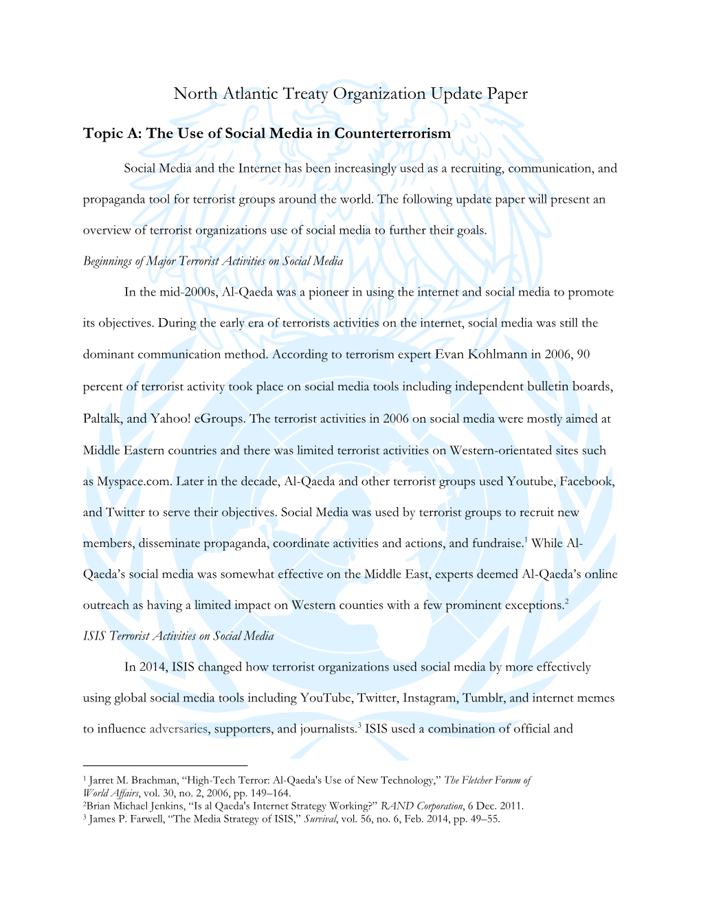 North Atlantic Treaty Organization Update Paper