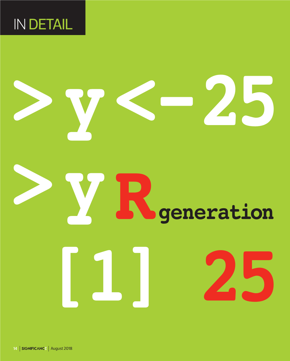 R Generation [1] 25