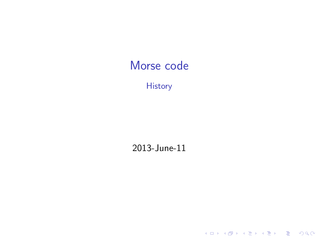 Morse Code [10Pt] History