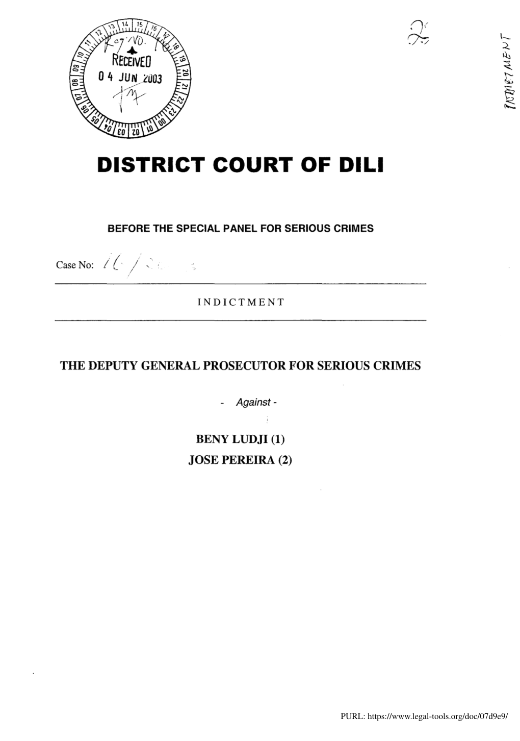 DISTRICT COURT of Dill