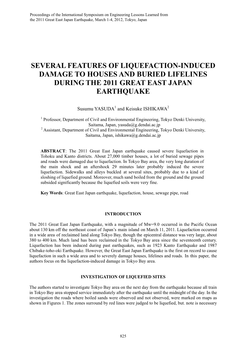 Several Features of Liquefaction-Induced Damage to Houses and Buried Lifelines During the 2011 Great East Japan Earthquake