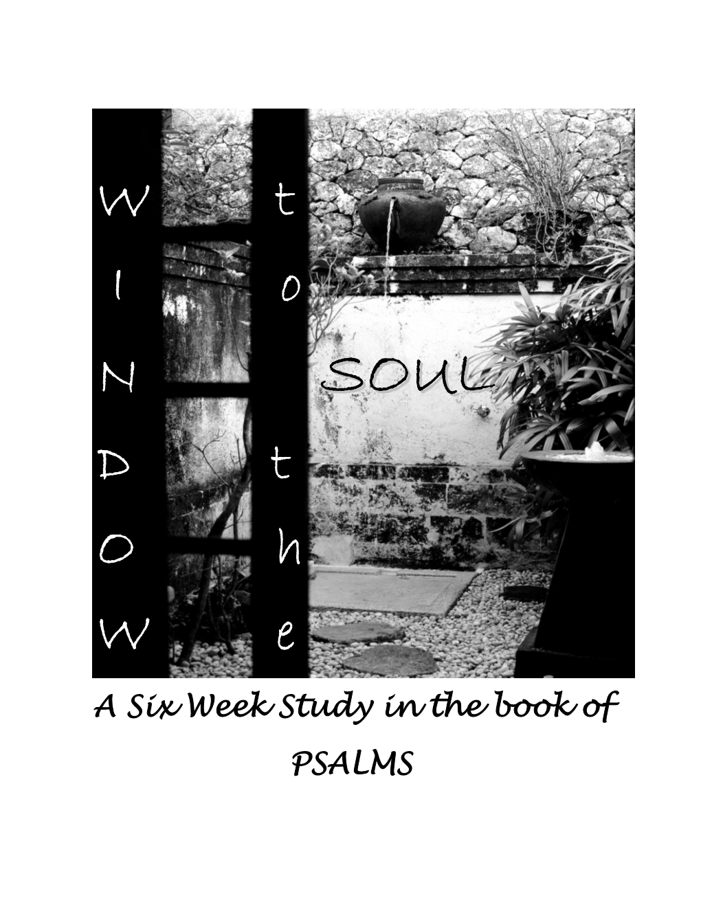 A Six Week Study in the Book of PSALMS Window to the Soul: a Six Week Study in the Book of Psalms