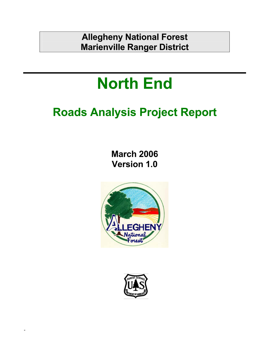 Roads Analysis Report (FWRAP) (USDA-FS 2003A)