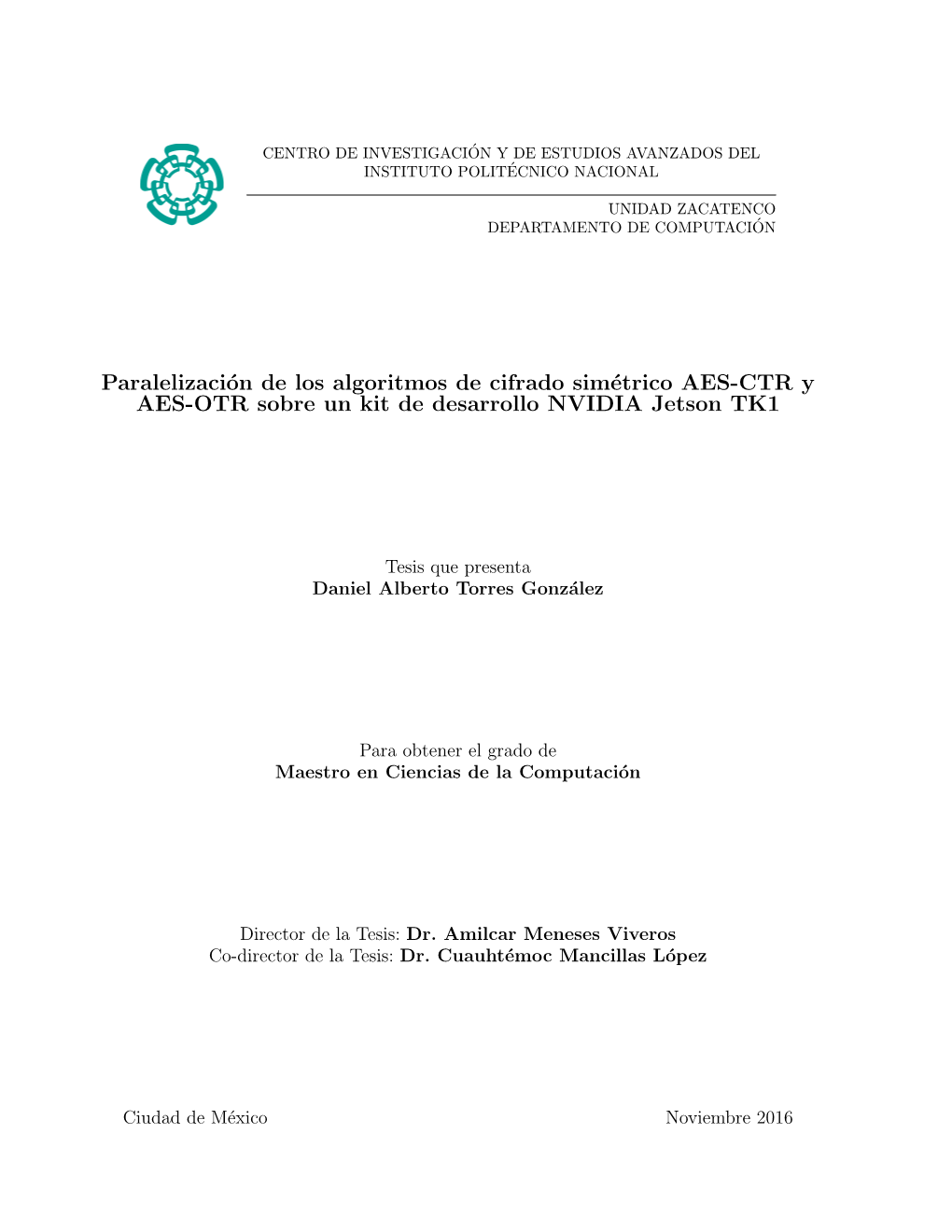 Paralelización De Los Algoritmos De Cifrado Simétrico AES-CTR Y AES