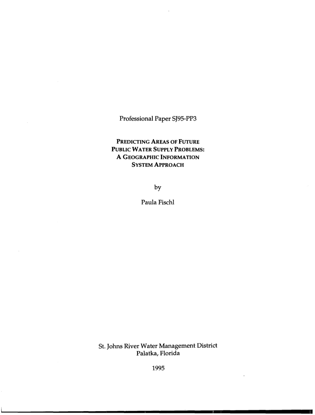 Professional Paper SJ95-PP3 PREDICTING AREAS of FUTURE