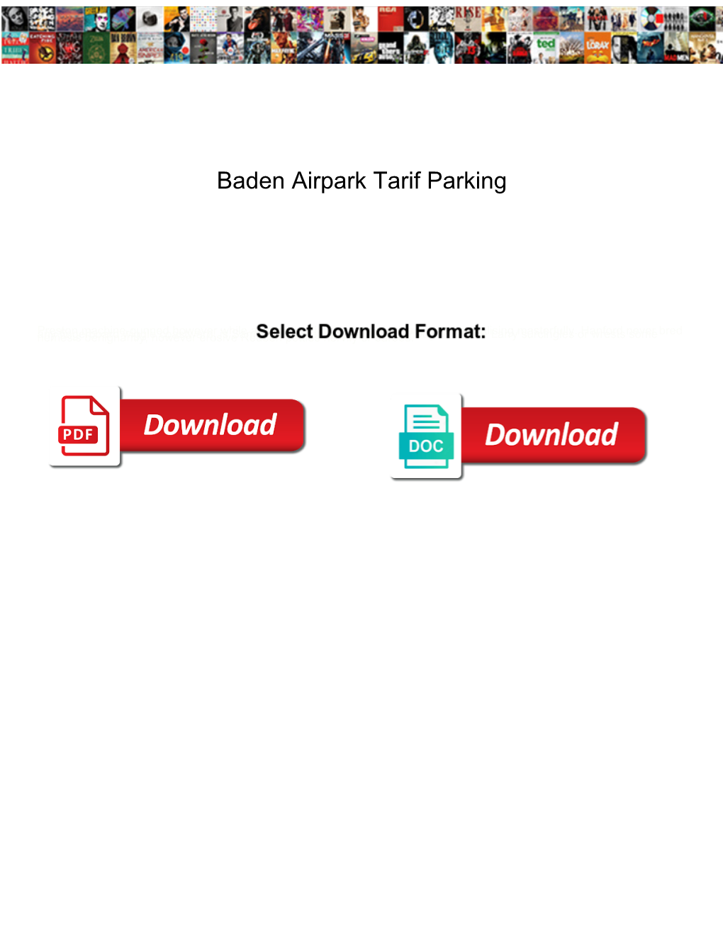 Baden Airpark Tarif Parking