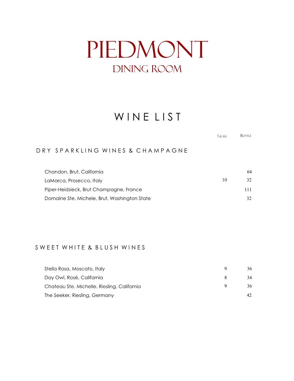 Piedmont Dining Room