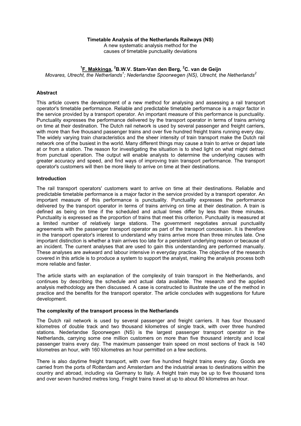 NS) a New Systematic Analysis Method for the Causes of Timetable Punctuality Deviations