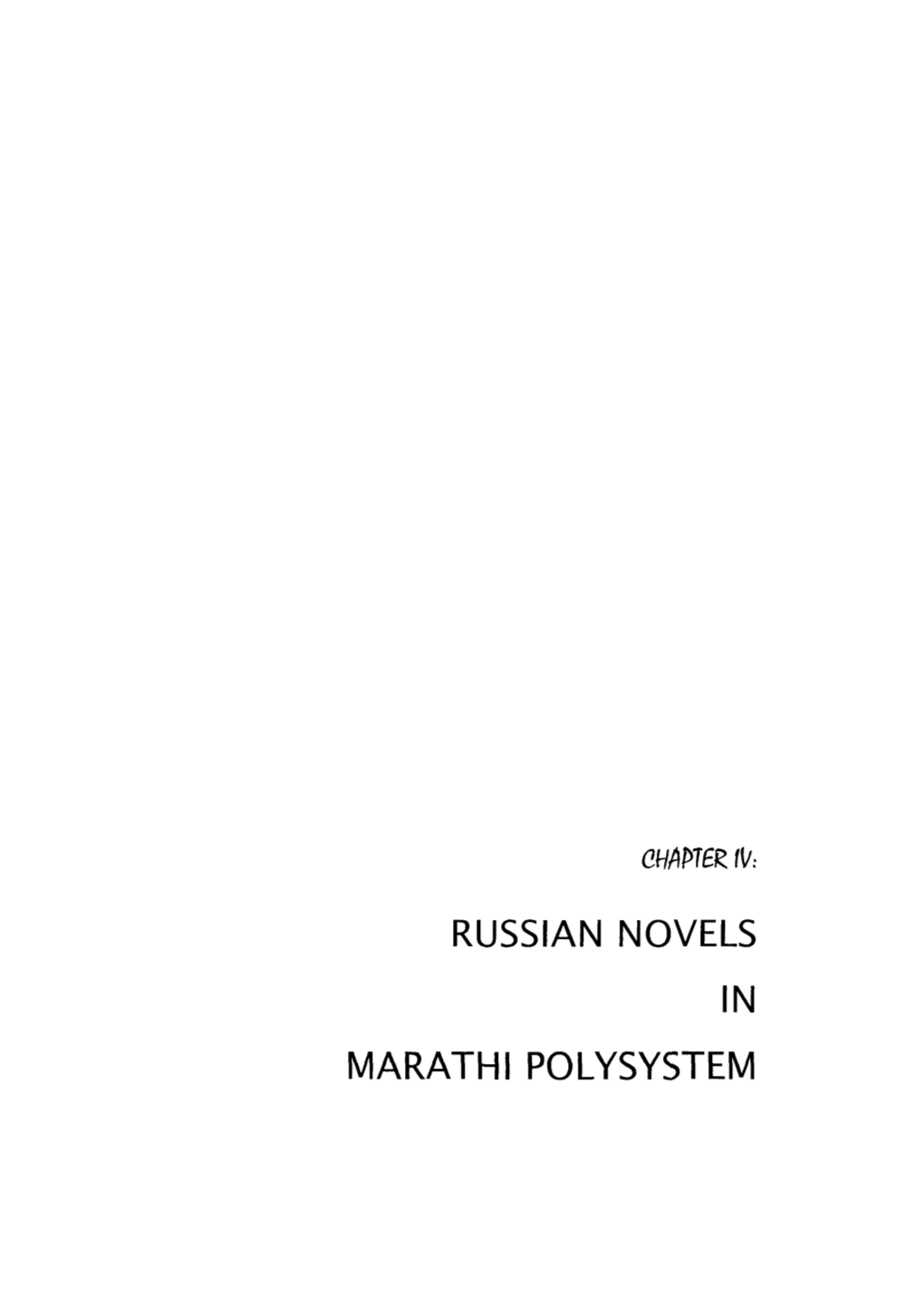 Russian Novels in Marathi Polysystem 87