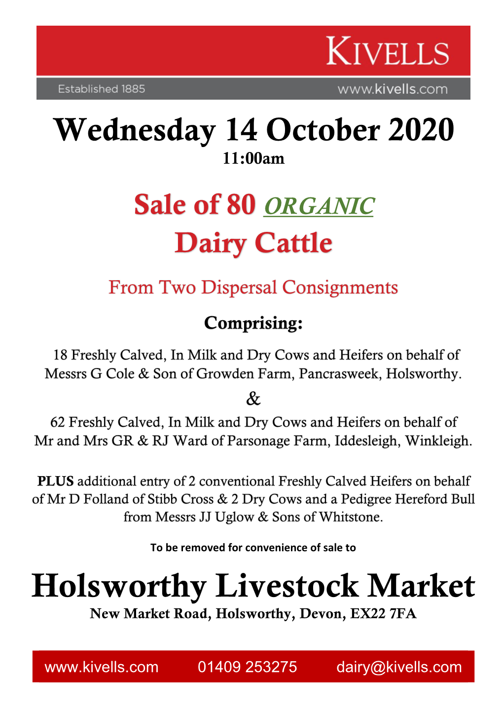 Holsworthy Livestock Market New Market Road, Holsworthy, Devon, EX22 7FA