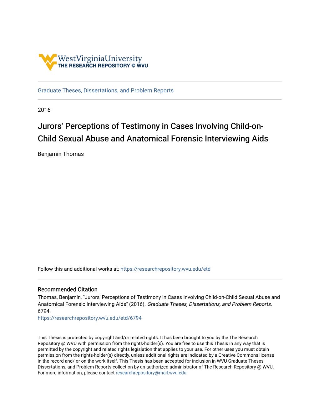 Jurors' Perceptions of Testimony in Cases Involving Child-On-Child Sexual Abuse and Anatomical Forensic Interviewing Aids