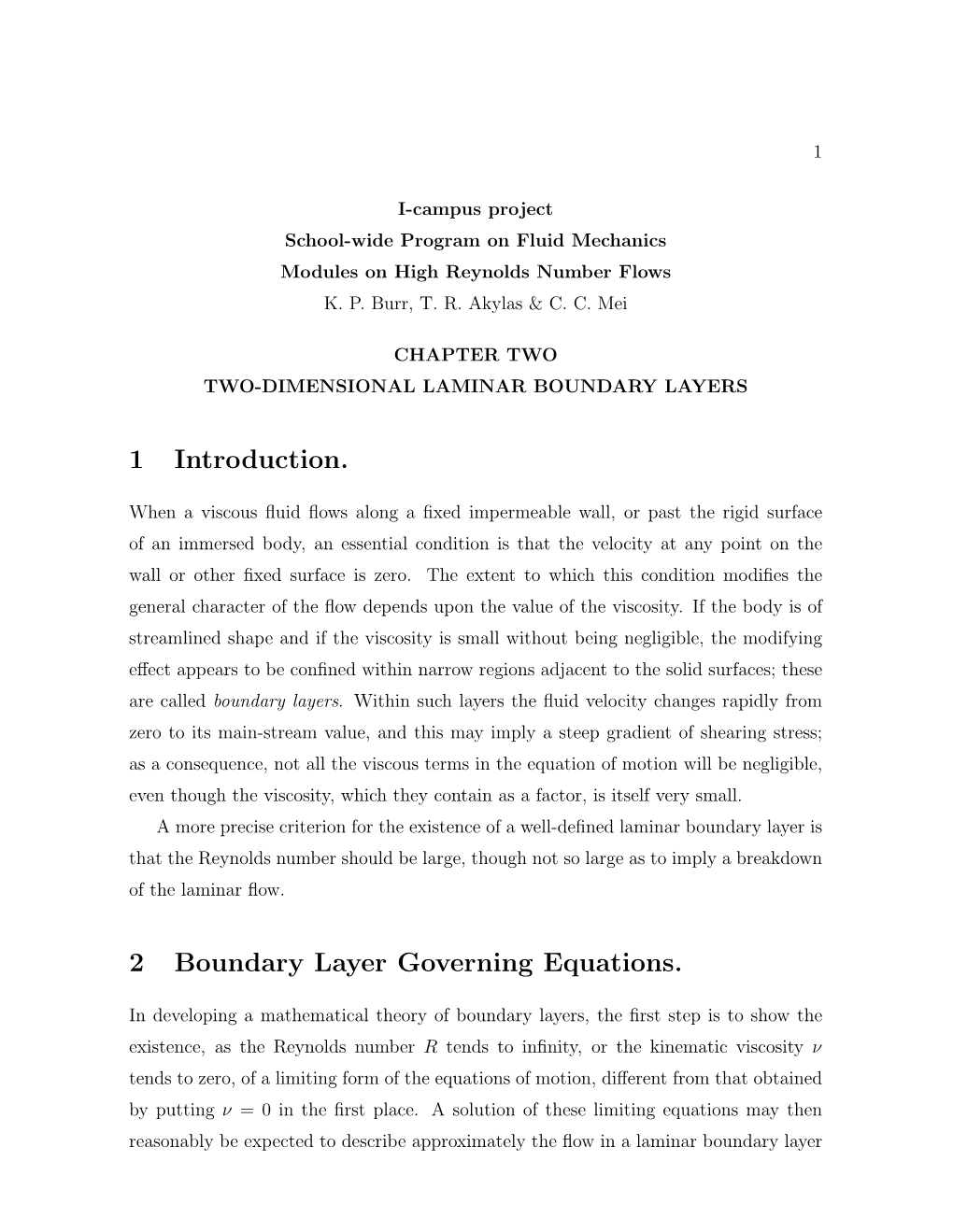 Boundary Layers