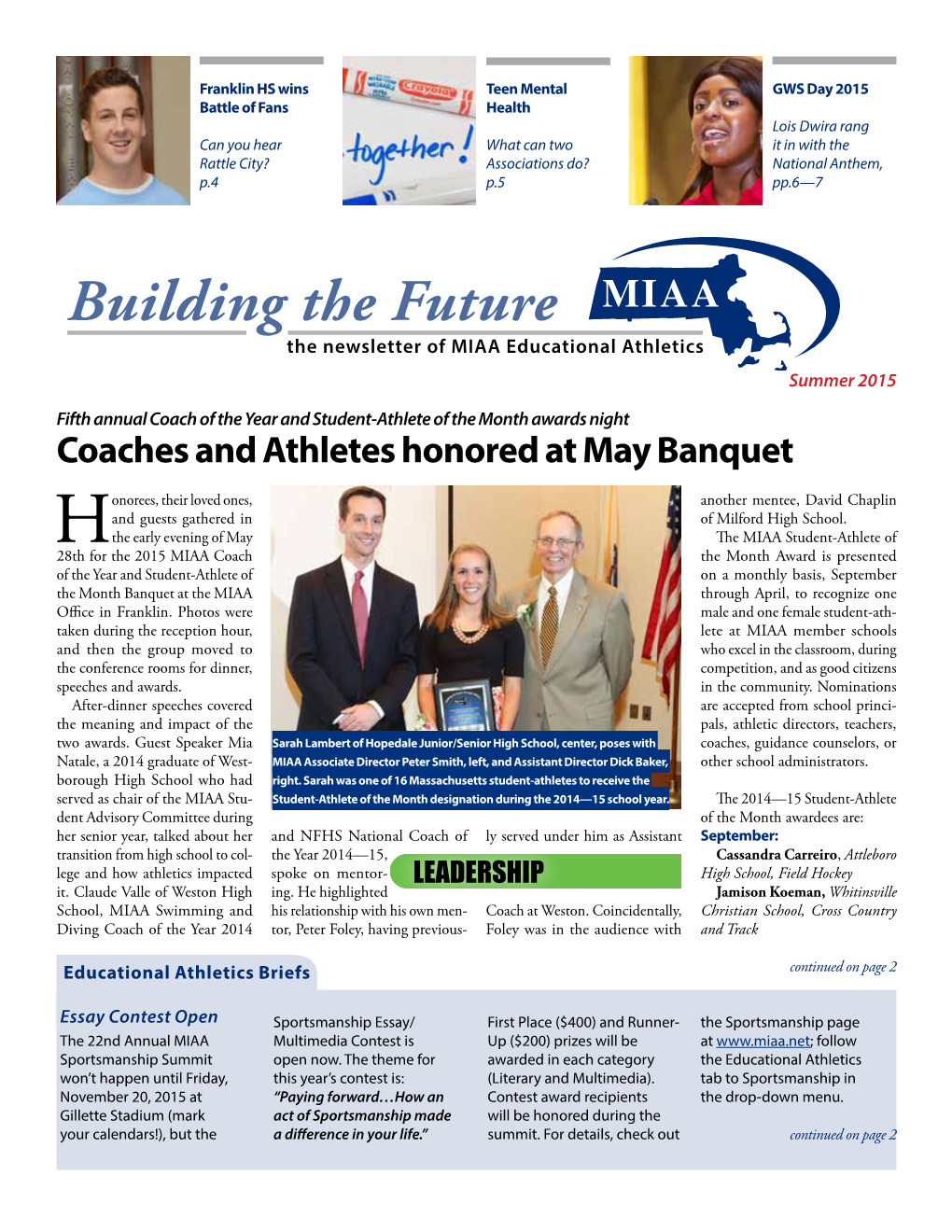 Summer 2015 Newsletter