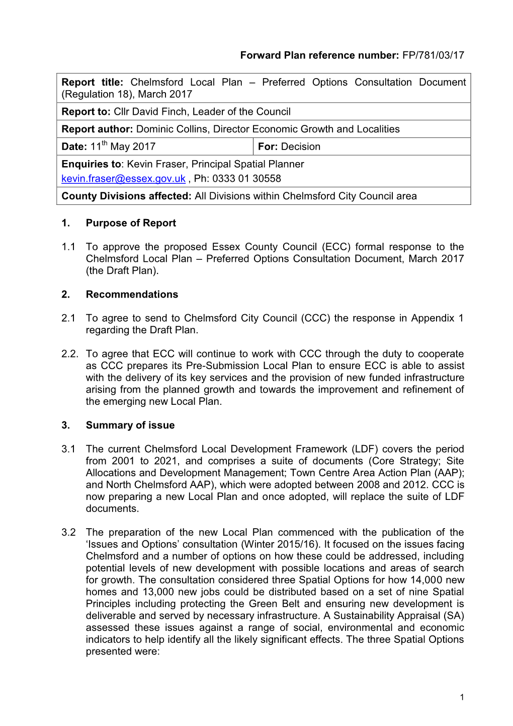 Chelmsford Local Plan