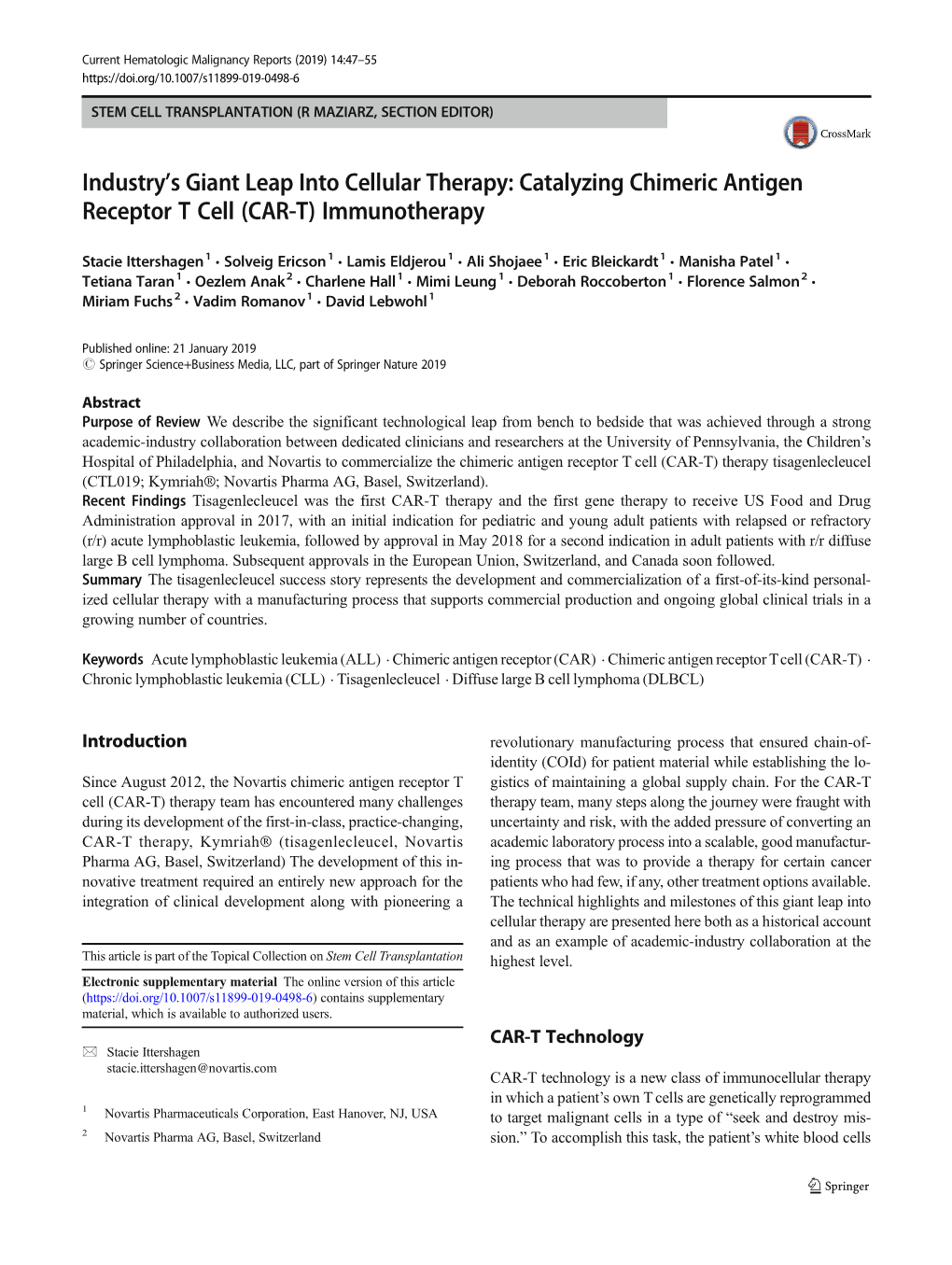 Catalyzing Chimeric Antigen Receptor T Cell (CAR-T) Immunotherapy