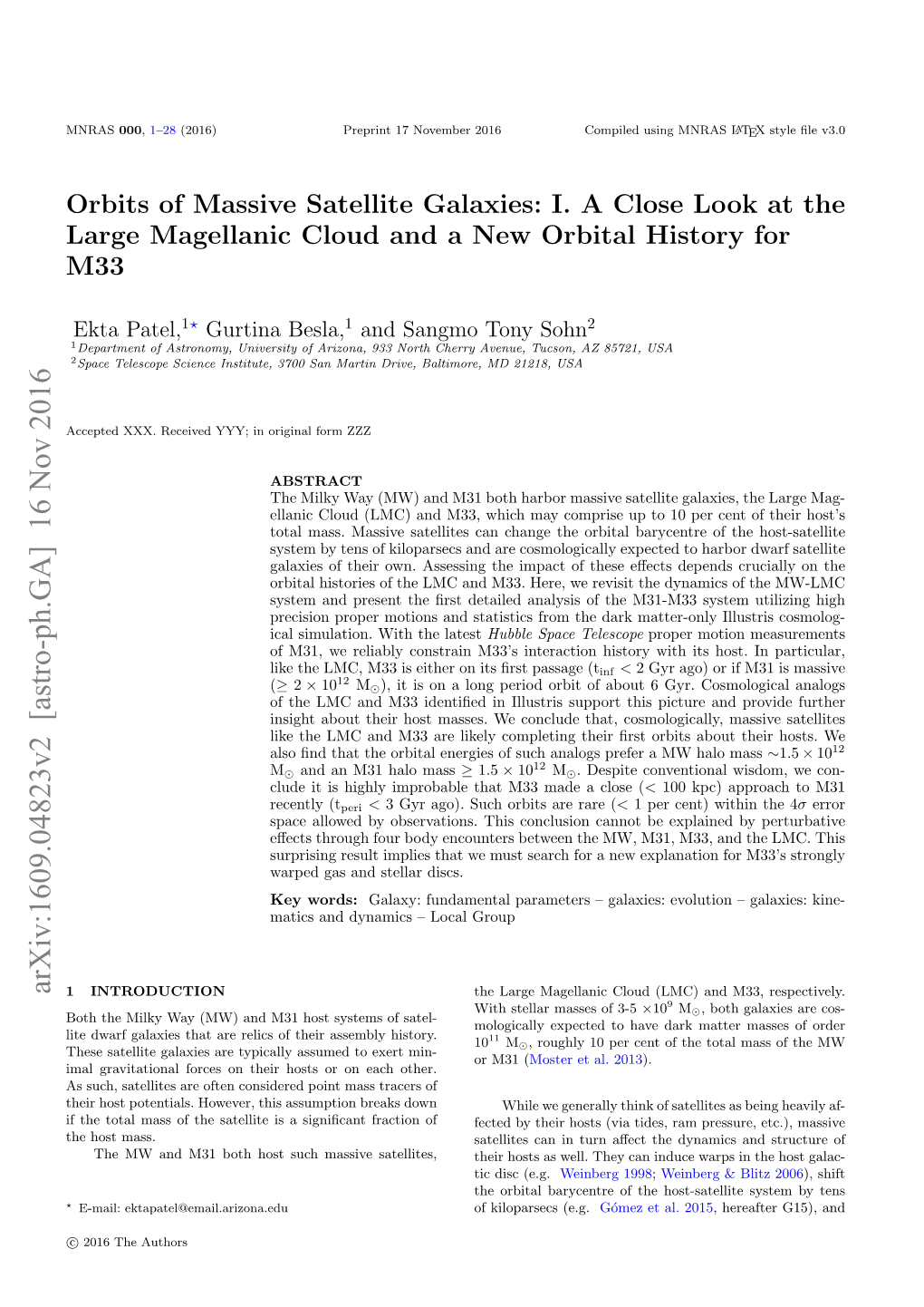 Orbits of Massive Satellite Galaxies: I. a Close Look at the Large Magellanic Cloud and a New Orbital History for M33