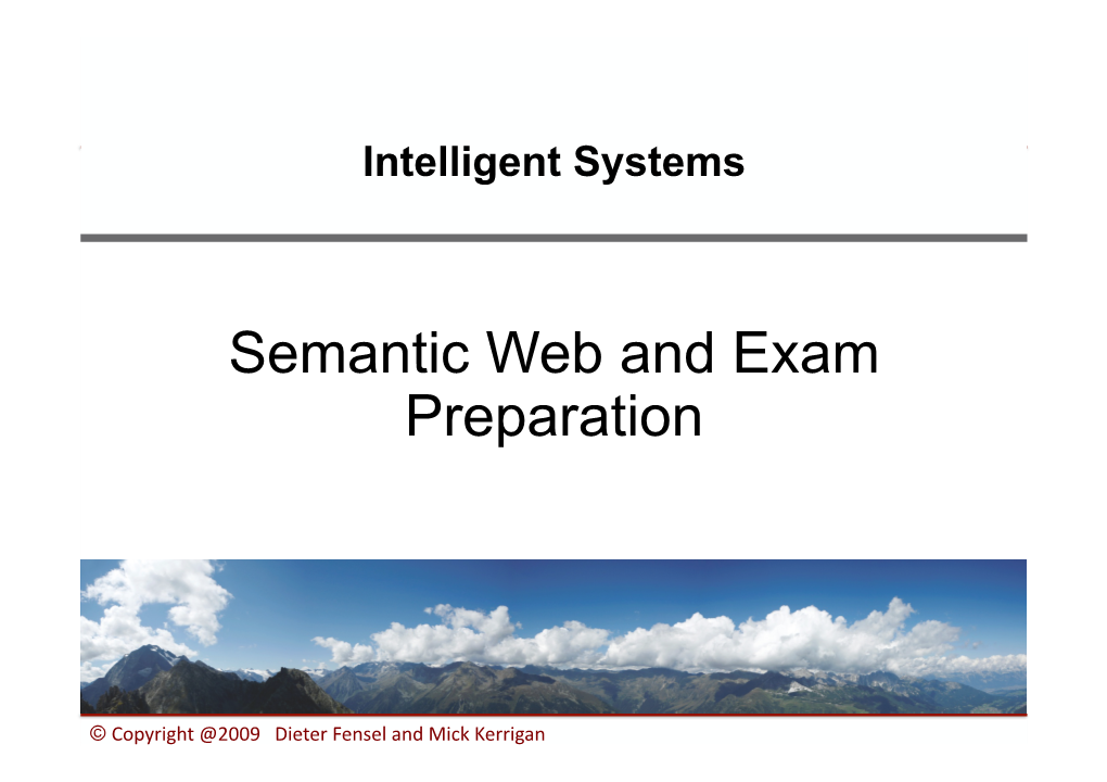 Semantic Web and Exam Preparation