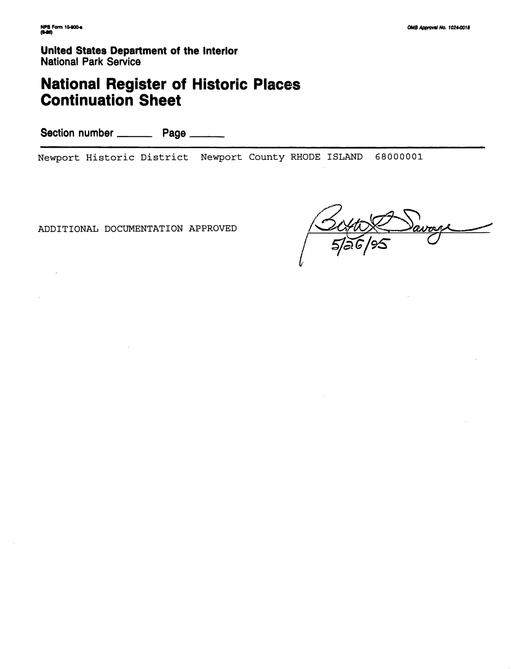 National Register of Historic Places Continuation Sheet