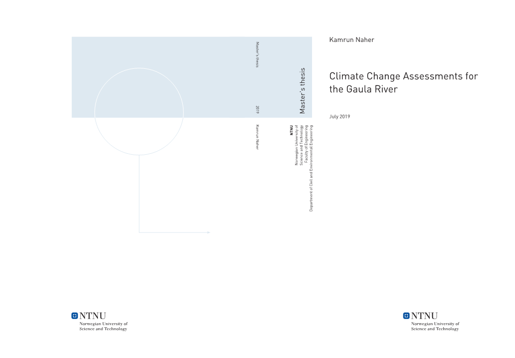 Climate Change Assessments for the Gaula River