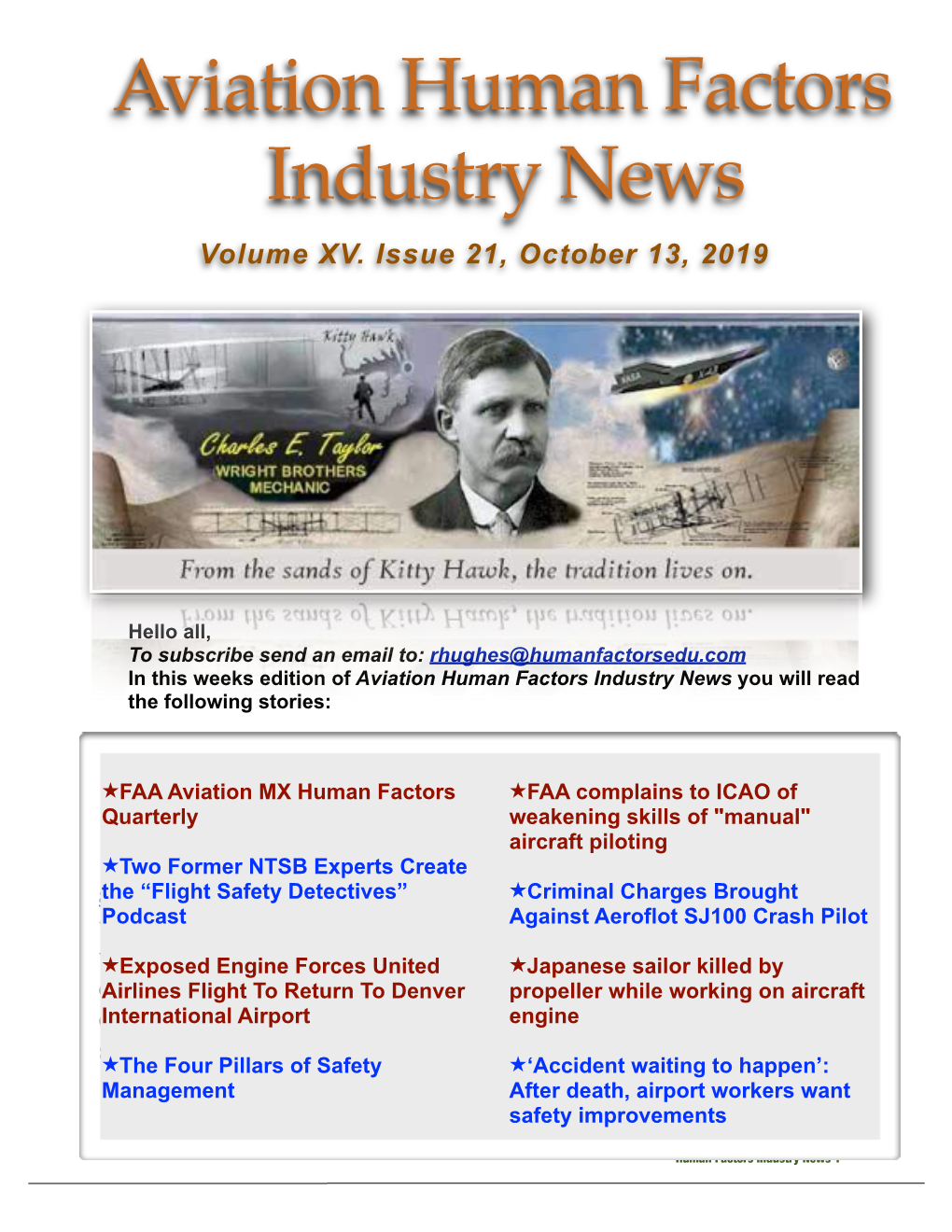 Human Factors Industry News ! Volume XV