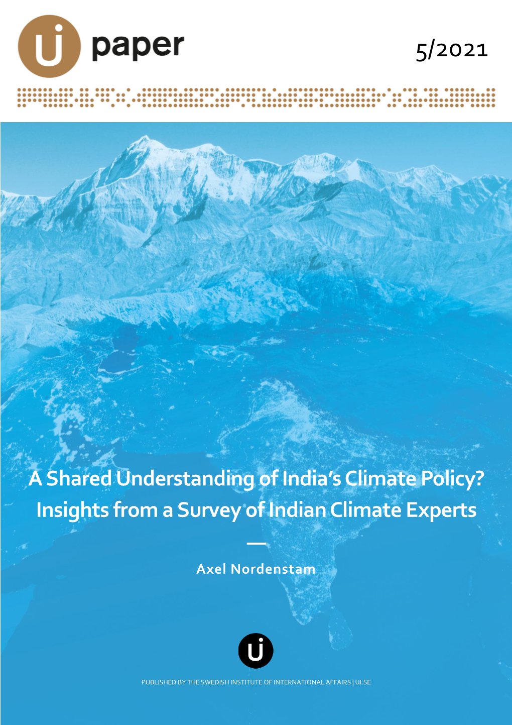 Insights from a Survey of Indian Climate Experts — Axel Nordenstam