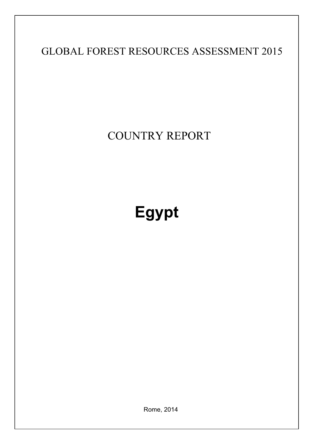 Country Report: Egypt