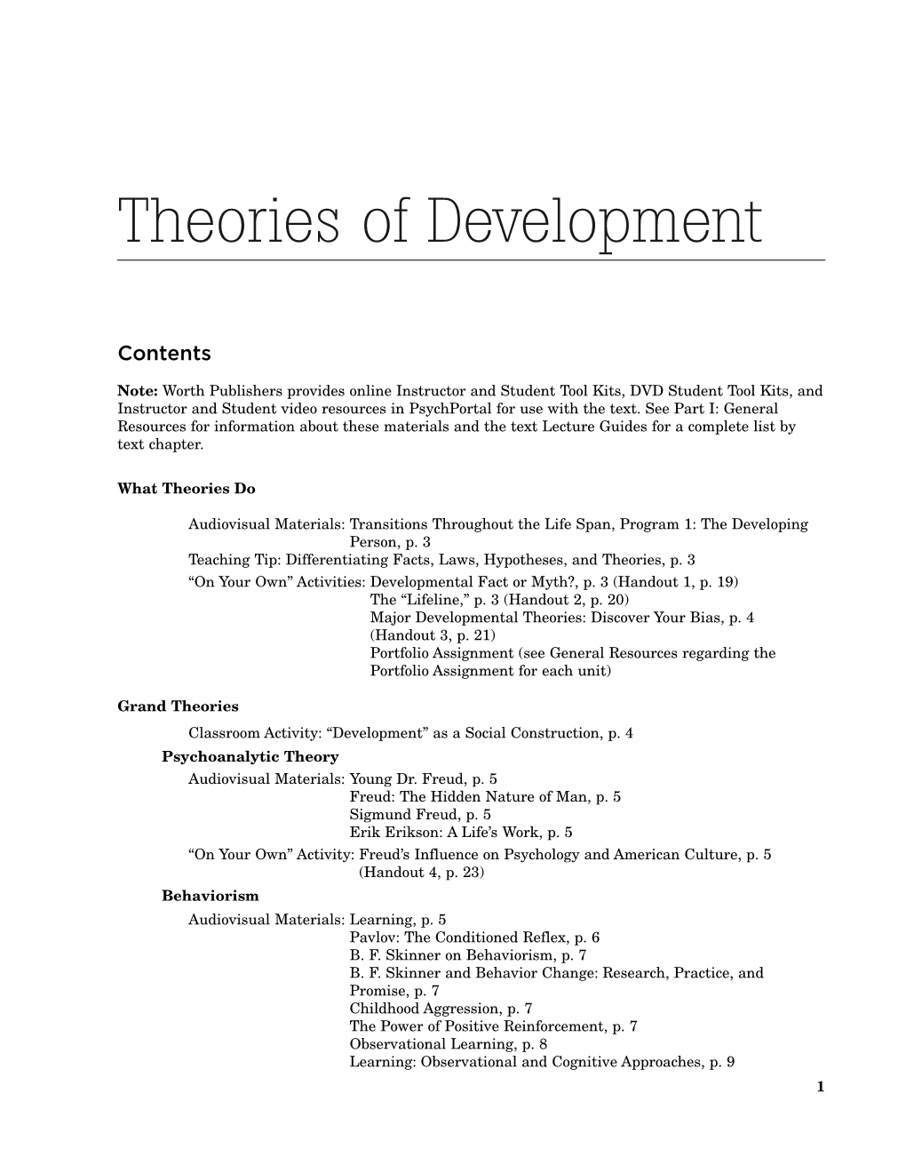 Theories of Development