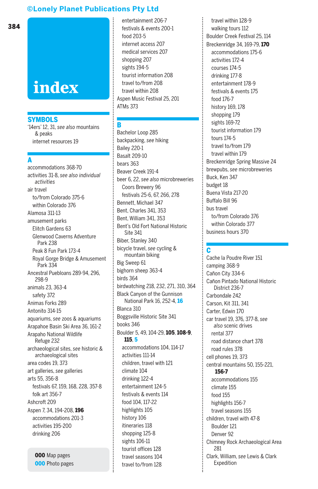 SYMBOLS a B C ©Lonely Planet Publications Pty