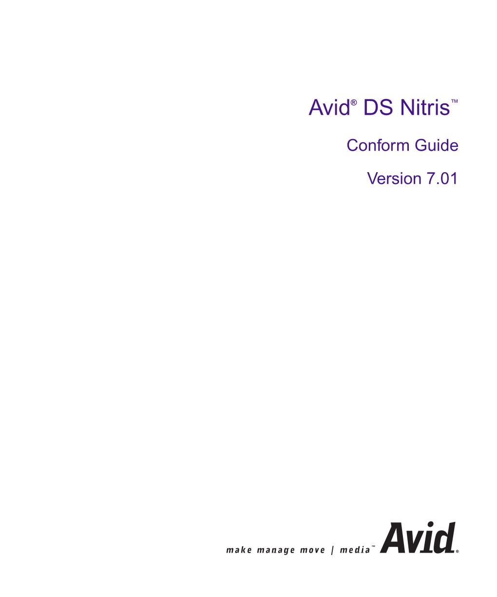 Avid® DS Nitris™