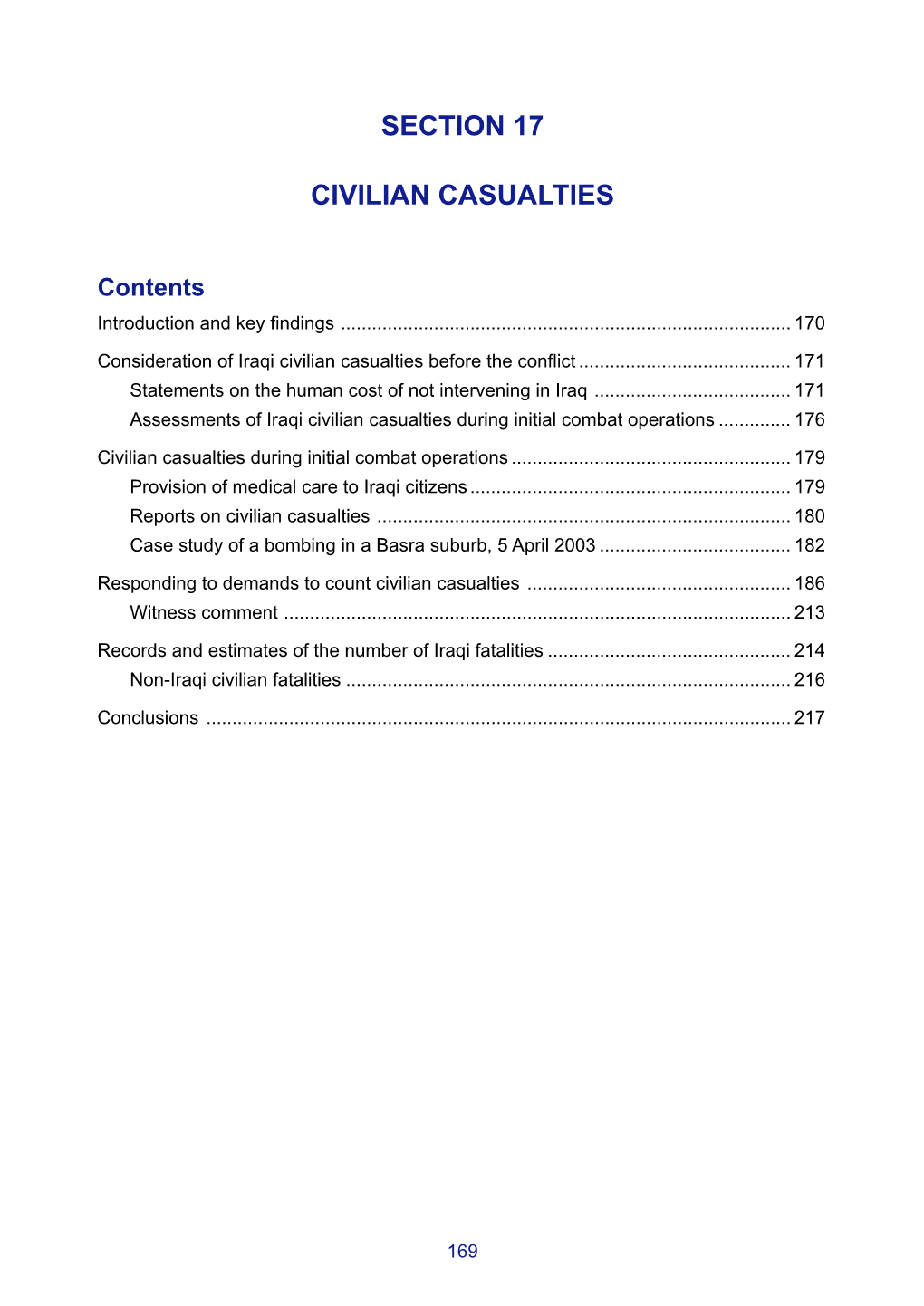 Section 17 Civilian Casualties