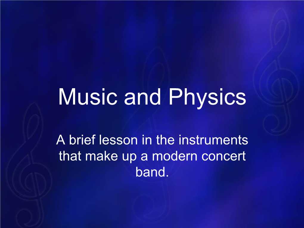 Music and Physics