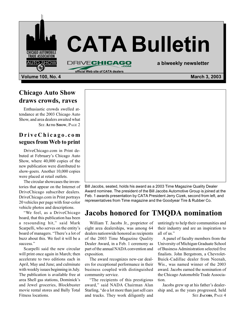 CATA Bulletin a Biweekly Newsletter