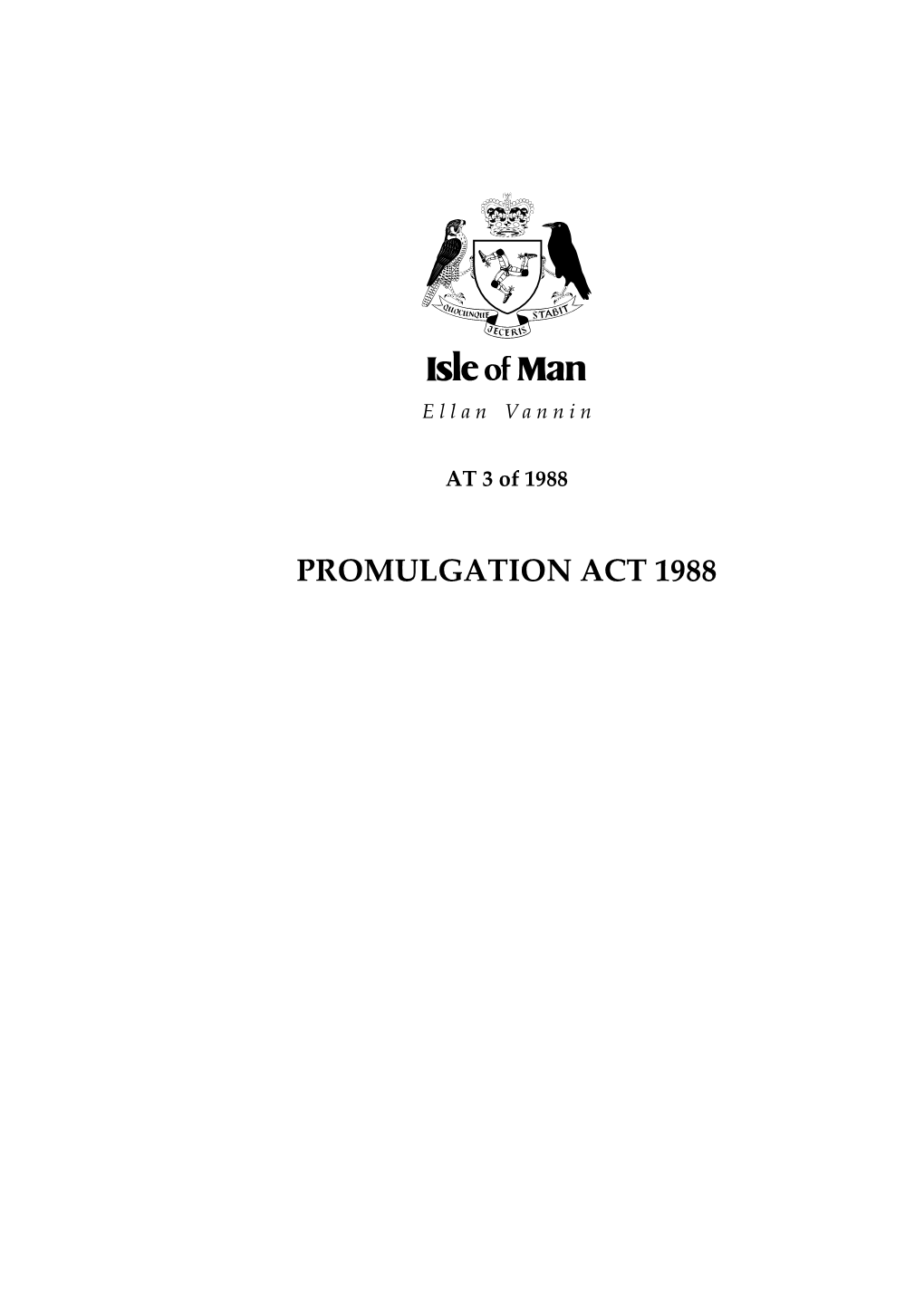 Promulgation Act 1988