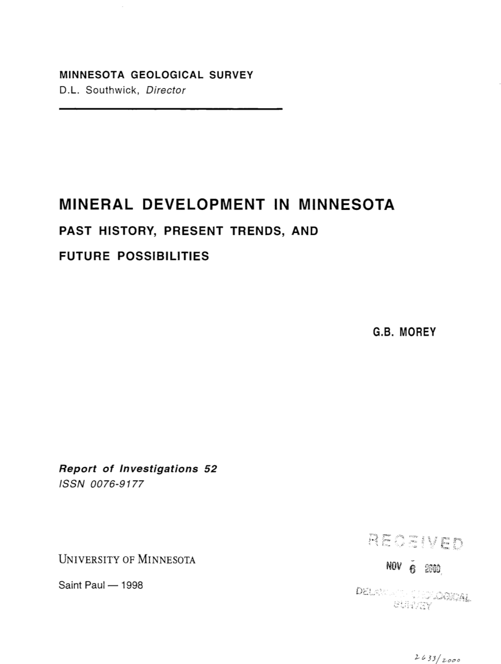 Mineral Development in Minnesota